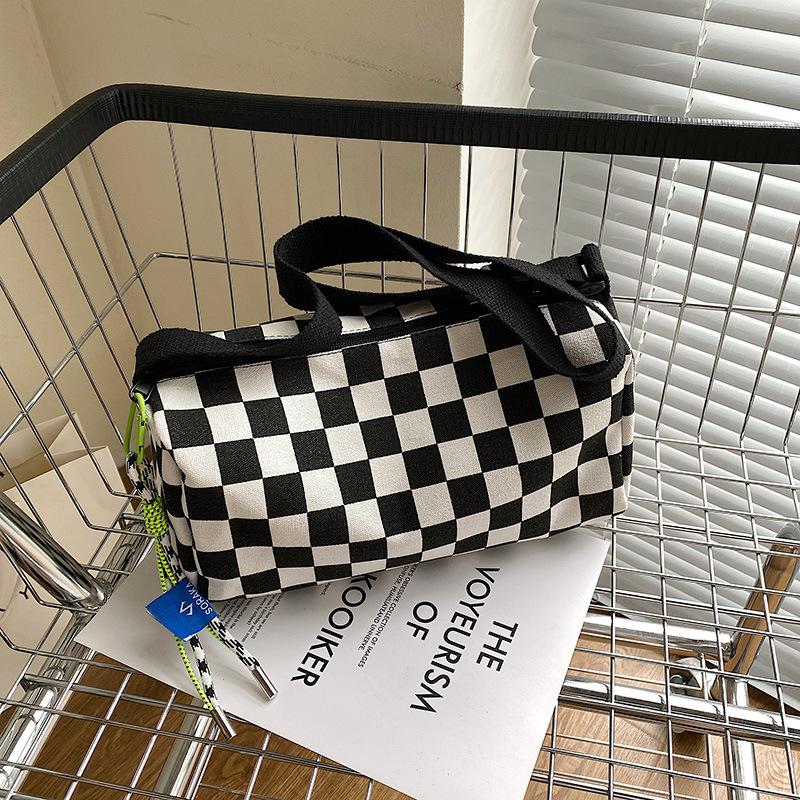 All-match One-shoulder Diagonal Wide-shoulder Boston Bag Fashion Pillow Bag