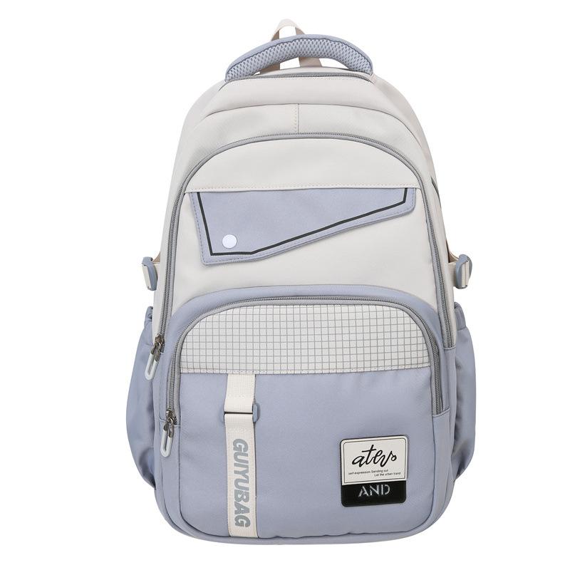 Цветной блок школьный рюкзак для школьников большой емкости рюкзак для пар женский рюкзак мужской дорожный рюкзак