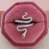 Trend Snake Heart 925 Sterling Silver Cute Couple Ring For Women Dating Love Christmas Gift Fine Designer Jewelry