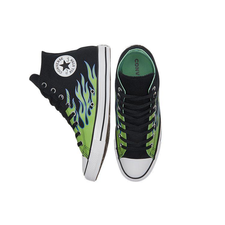 Converse Chuck Taylor All Star Удобные Универсальные Высокие Кеды из Канваса Унисекс Черный Синий Зеленый 169592C