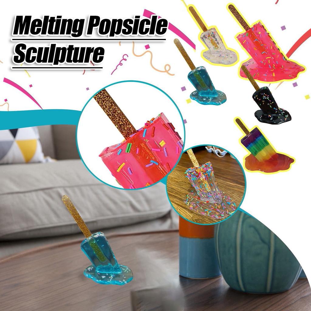 Melting Popsicle Sculpture,Art Sculpture,Modern Home Decor