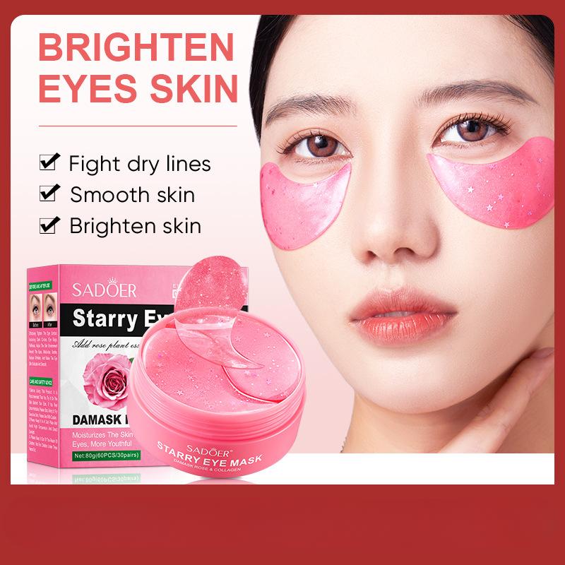 SADOER Rose Star Eye Mask Увлажняющий и увлажняющий патч для глаз с маской для глаз