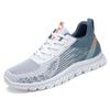 Fashion Men Lightweight Knitting Breathable Soft Bottom Anti-slip Shoes 2024 Summer Mens Lace Up Running Shoes Casual Flats Sneakers