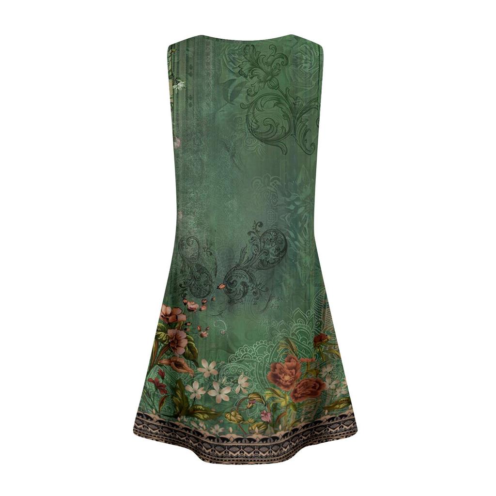 Womens Summer Dresses Loose Sleeveless Sundresses Dress With Pockets