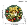 Праздничное украшение 30 см Рождественский венок Заснеженные ветки Красные ягоды Искусственная гирлянда Пластиковые украшения для двери Входная дверь