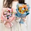 Plush Rose Flower Bouquet Colorful Bear Toy Fashion Graduation Flower  Graduation