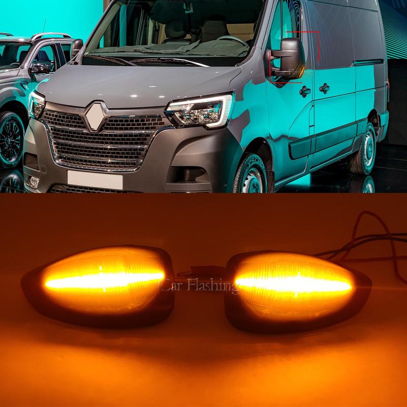 Car Side Wing Mirror Lamp Dynamic LED Turn Siganl Light For Renault Master Vauxhall Opel Movano Nissan NV400 2010-