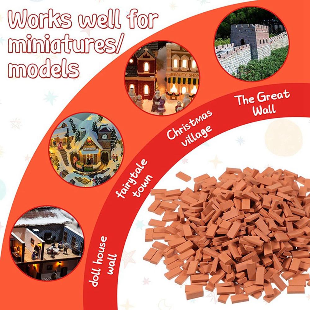 50pcs Clay Decorations Landscaping Tiny Ornament Mini Figurine Miniatures Mini Bricks