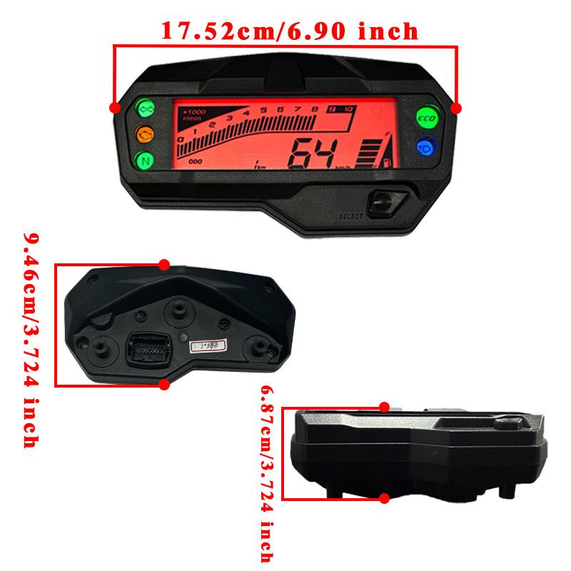 Original Moto Digital LCD Motorcycle Accessories Speedometer Odometer Tachometer Dashboard for Yamaha FZ FI Fzs Fz s 150 2.0 V2
