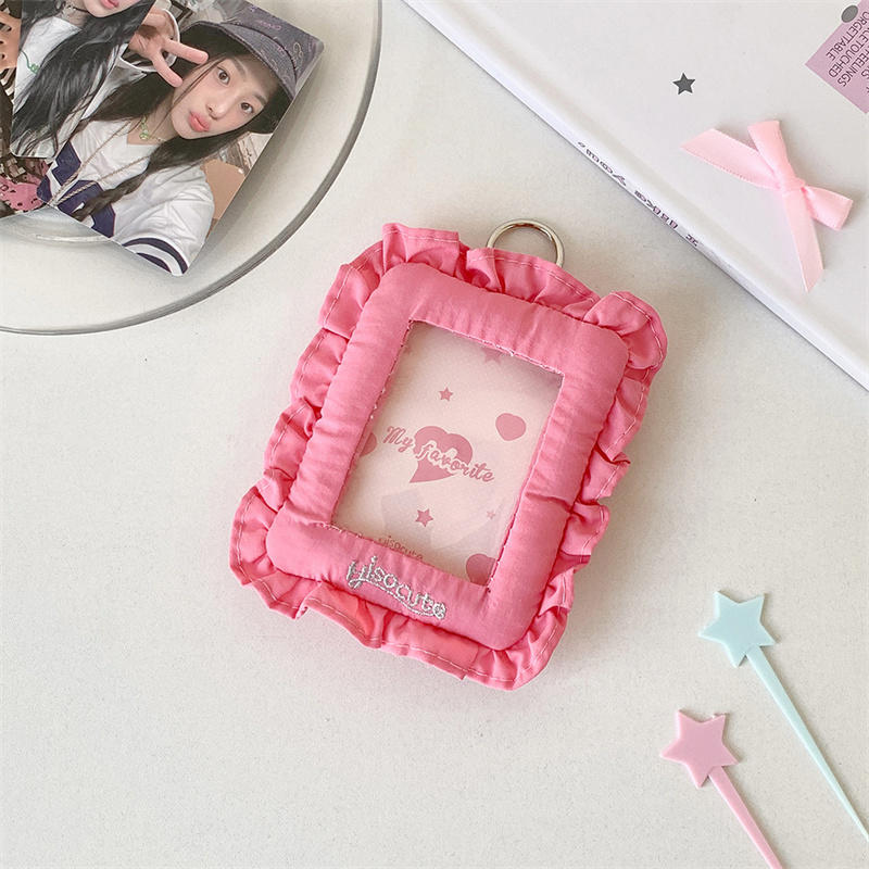 3 Inch Dopamine Cute Photo Card CaseSmall Item Storage Pouch Soft Pillow Shaped Photocard Holder K-Pop Idol Card Sleeve Bag Pendant