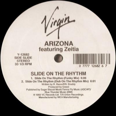 12-дюймовая пластинка ARIZONA, ZEETEAH MASSIAH - Slide On The Rhythm Y12682 Virgin 1993 US Танцевальная и Электронная Б/У