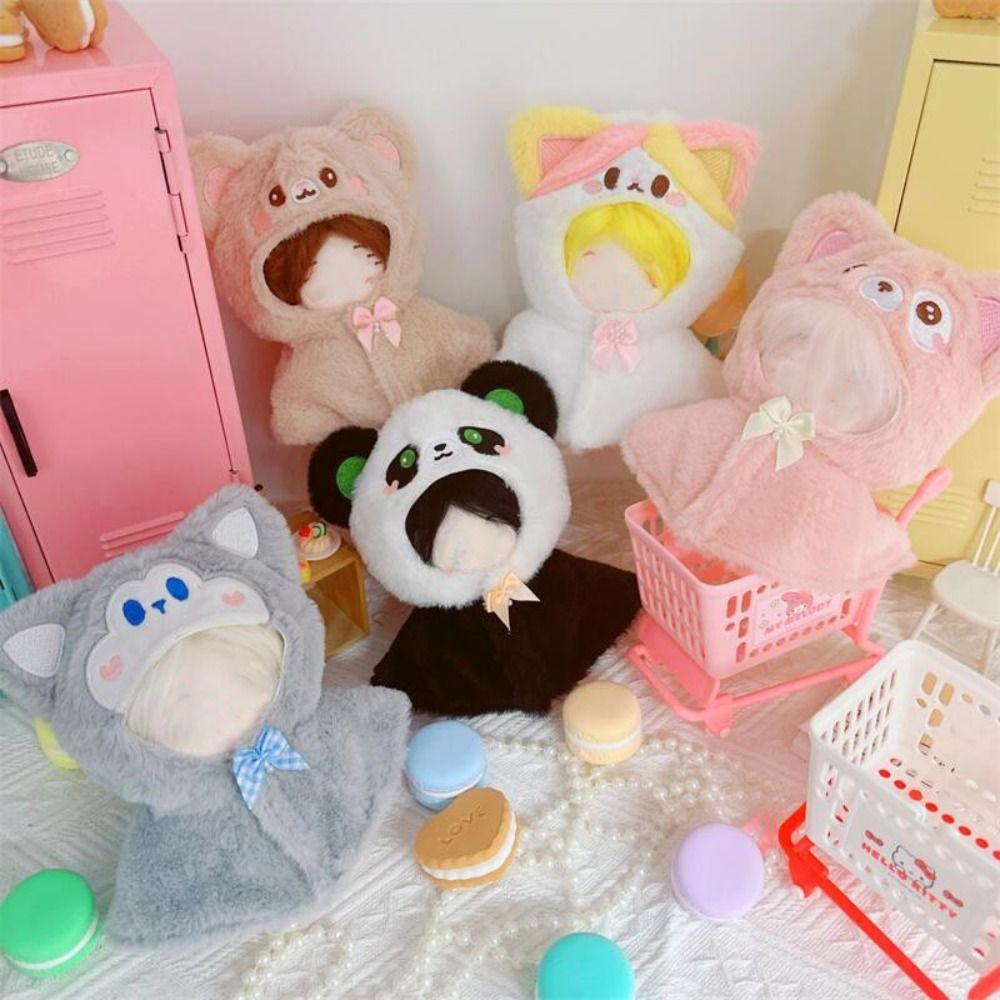 10CM Doll Plush Cloak Hairy Doll Clothes Gift Cartoon Animal Shawl