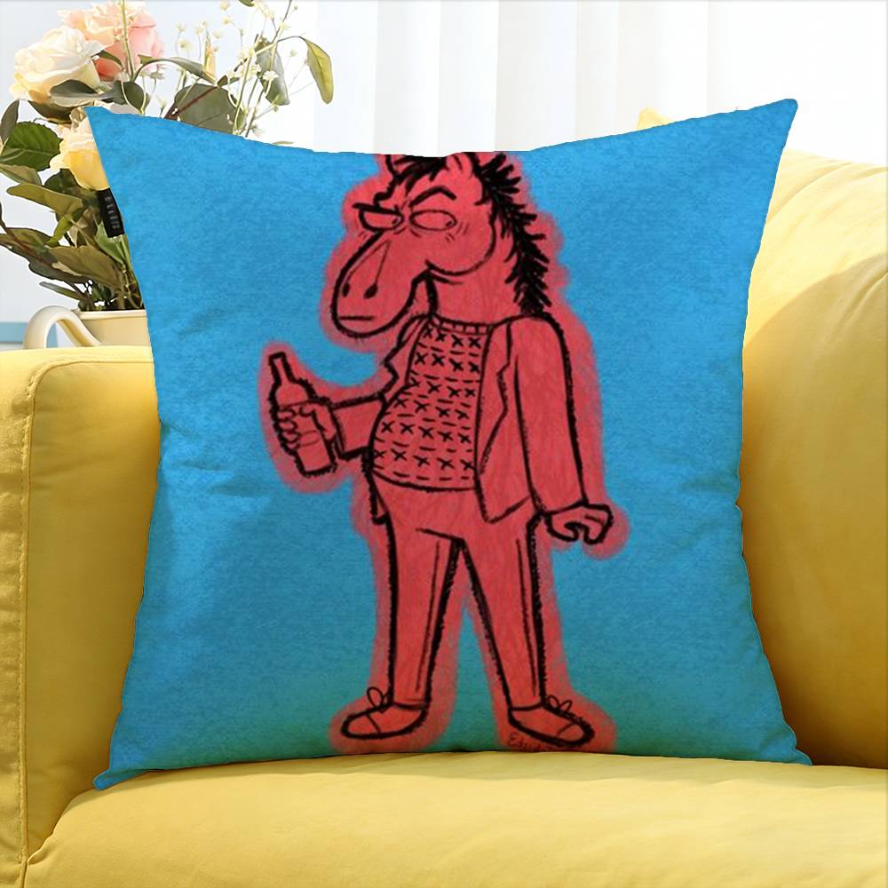 B-Bojack H-Horseman World Various Sizes Square Pillow Case For Car Home Bedchamber Decor