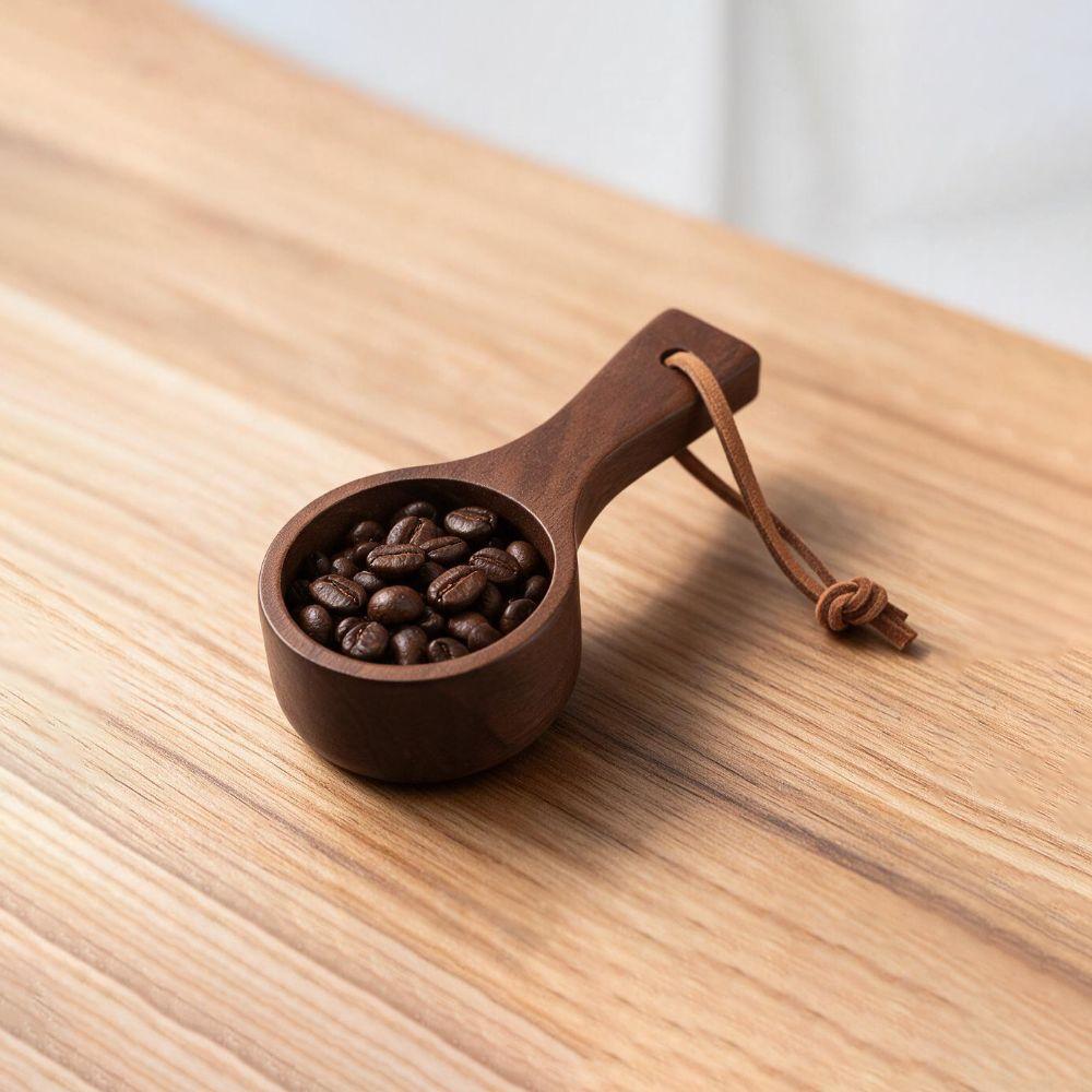 Walnut Wood Coffee Measuring Scoop Smooth Surface Coffee Spoon Spice Measure Spoon Tea