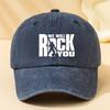 Rock Letter Printed Baseball Cap, Casual, Fashionable, Men's and Women's Outdoor Sports, Truck Driver's Dad Hat