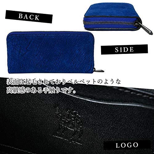 Сделано в Японии, длинный кошелек из кожи бегемота с круглой молнией для мужчин [Zoo] ZLW-103 (зеленый)