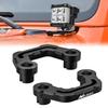 Jeep Wrangler JL/JLU & Gladiator JT A-Pillar Auxiliary LED Pod Light Mounting Bracket Aluminum Black Hood Mount