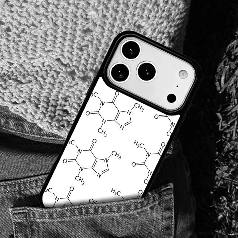 Наука Химия Кофеин Чехол для телефона Для iPhone 17 AIR 16 Pro Max 15 14 Pro 11 12 13 Ударопрочный Силиконовый Чехол