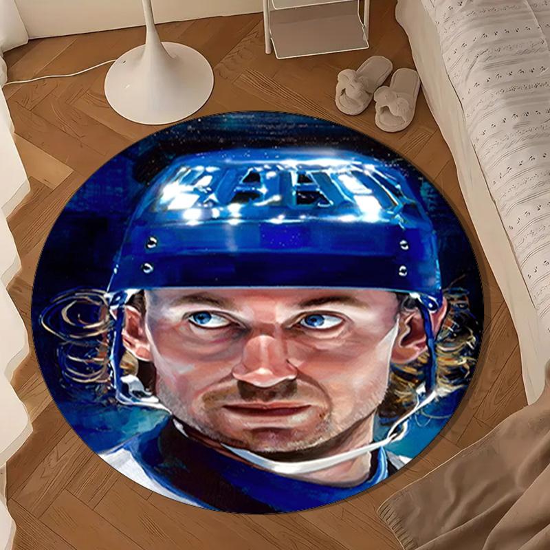 Gretzky: The Great One Round Rug for Livingroom,Bedroom, Palyroom, Chair Rug, Area rug, Circle Carpet, Large Size Decor Fan Christmas gift