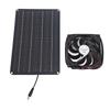Solar Panel Fan Kit 15W 12V Exhaust Fan with 4.9ft Cable Window Vent Fan for Small Green House