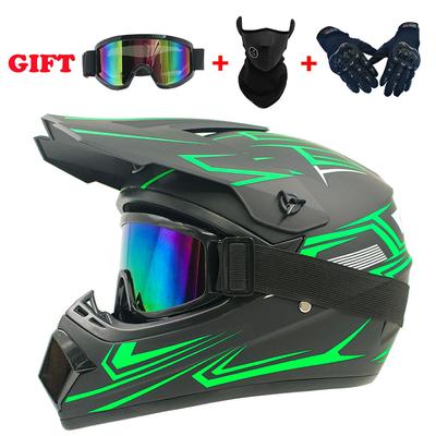 24 стиля, мужской шлем для мотокросса, профессиональные внедорожные мотоциклетные шлемы, велосипедный полный шлем, одобренный DOT, 1 + 3 шт.