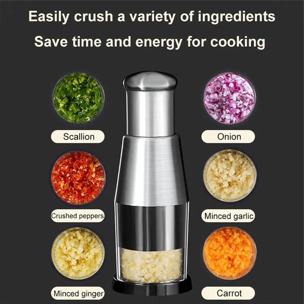 Pressed Garlic Chopper Multifunctional Garlic Chopper Garlic Press Manual Onions Masher Onion Chopper Garlic Crusher for Mincing