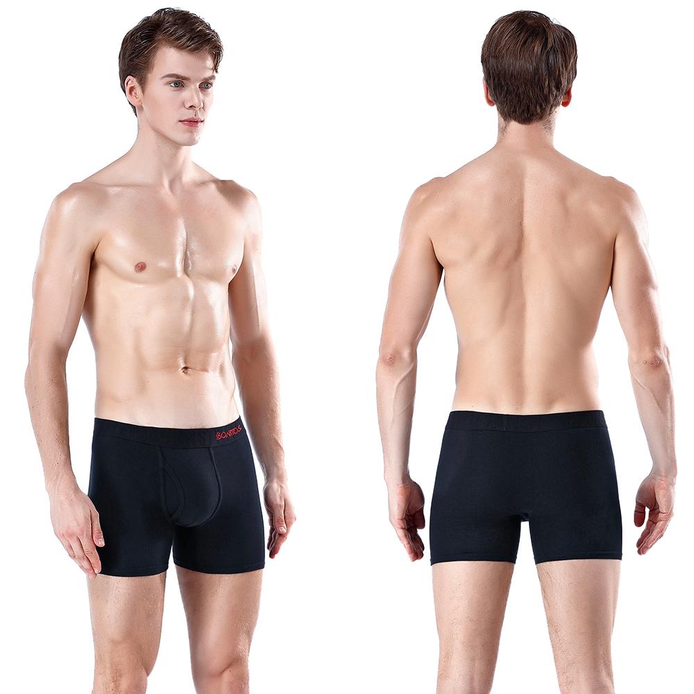 BONITOS 1 шт. открывающиеся мужские трусы с принтом, хлопковые мужские боксеры, нижнее белье в полоску для мужчин