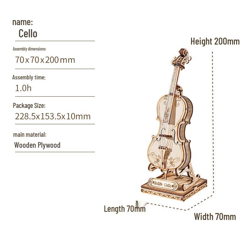 Rorate Rolai 3D Деревянный Пазл - Ручная Работа Настольное Украшение и Развивающая Игрушка