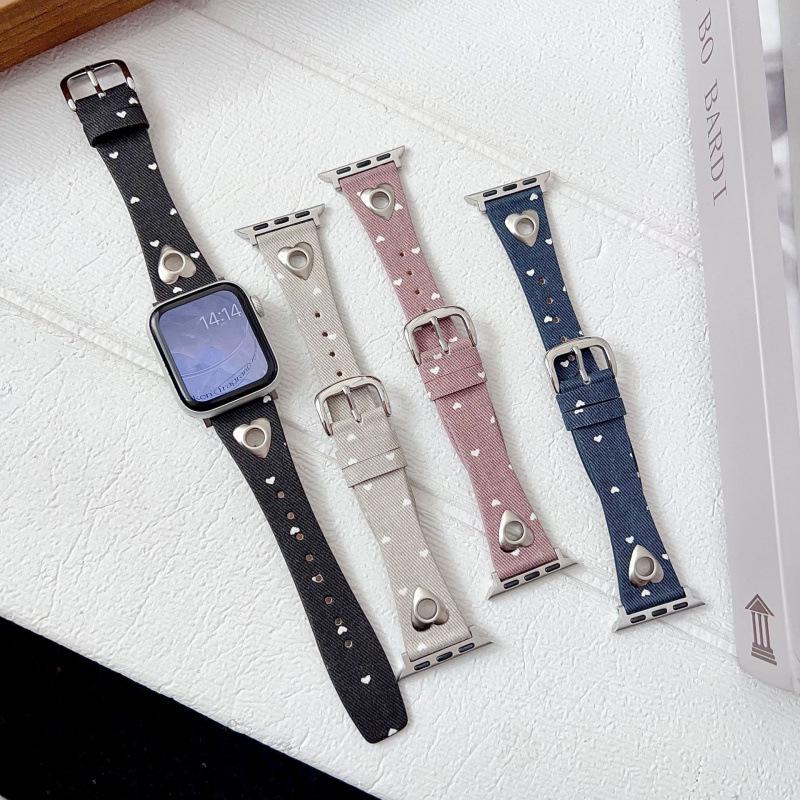 Совместимый джинсовый ремешок для Apple iWatch 11, Huawei Fit4 и Xiaomi 9PRO