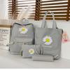 4Pcs/Set Women School Backpacks Schoolbag Canvas For Teenagers Girls Student Book Bag Boys Satchel