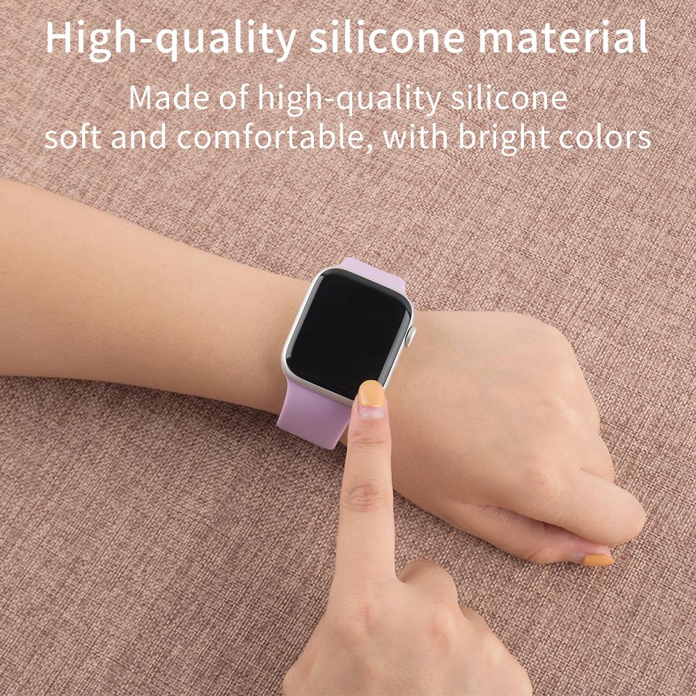 Силиконовый сменный ремешок для Apple Watch Band 44 мм, 40 мм, 42 мм, 38 мм, резиновый ремень, ремешок для часов, браслет, аксессуары для iwatch 1, 2, 3, 4, 5, 6