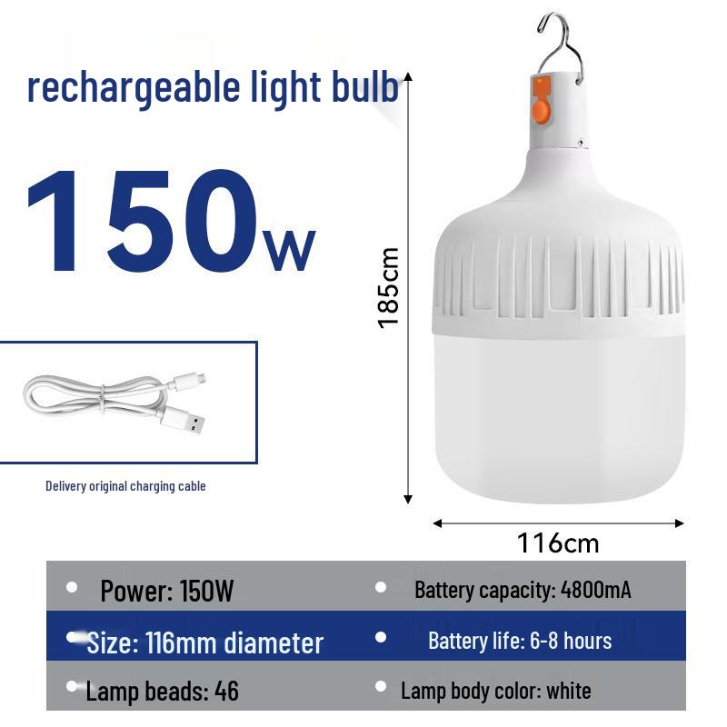 Super Bright Rechargeable LED Night Market Stall Lights - Cordless, Energy-Saving, Long Battery Life