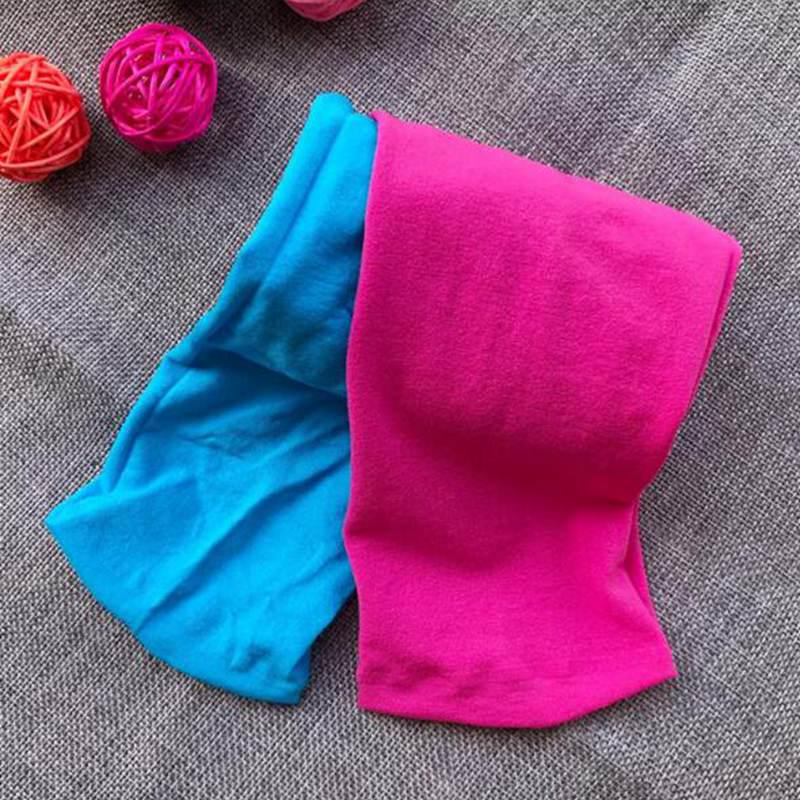 Girls Candy Color Tights Cute Velvet Pantyhose Contrast Combination Color Winter Warm Kids Stockings