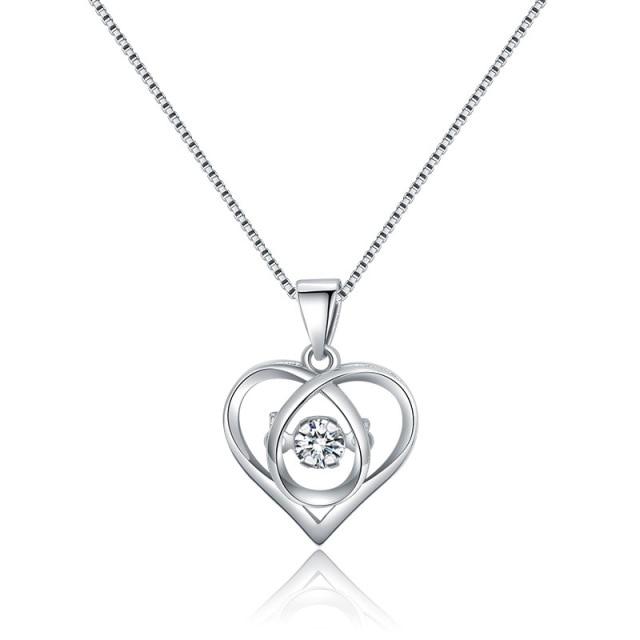 925 Sterling Silver Pendant Necklace For Women Heart Necklace Silver 925 Jewelry Women Necklace 925