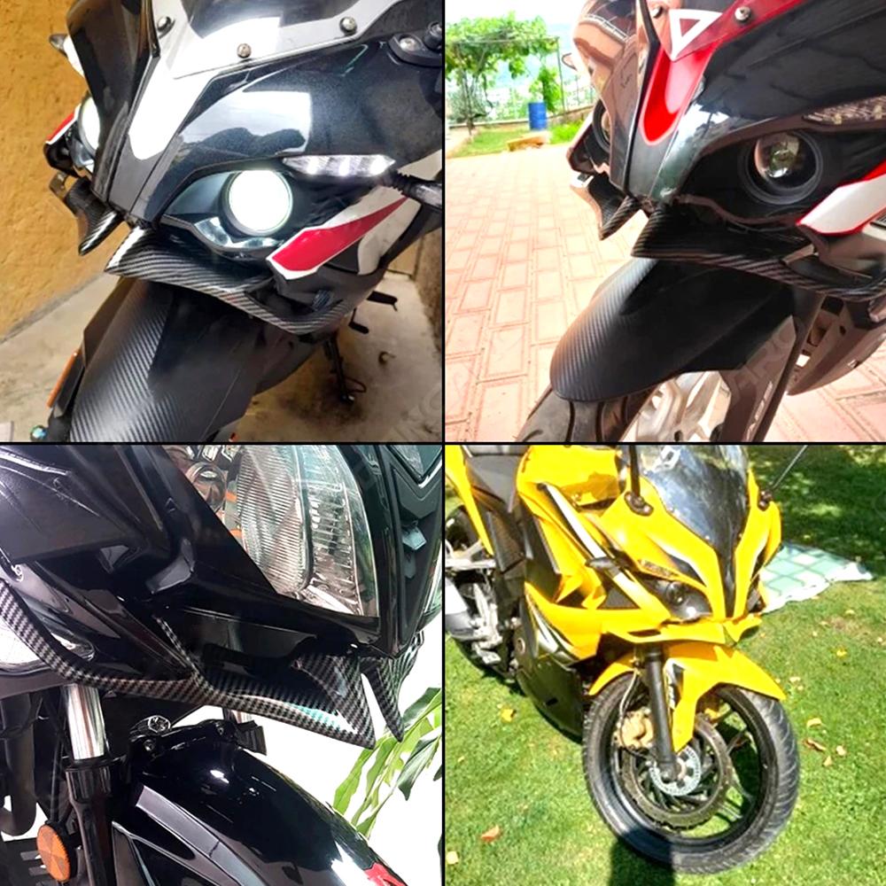 Новый Мотоциклетный Передний Обтекатель Винглет Крыло Накладка Трим Для YAMAHA R15 V3 2017 2018 2019 2020 2024 Акулий Плавник Клюв Мото Аксессуары