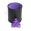 Leatherette Dice Cup with Felt Backing, Quiet Shaker for Yahtzee, Farkle, Liars Dice, and Board Games