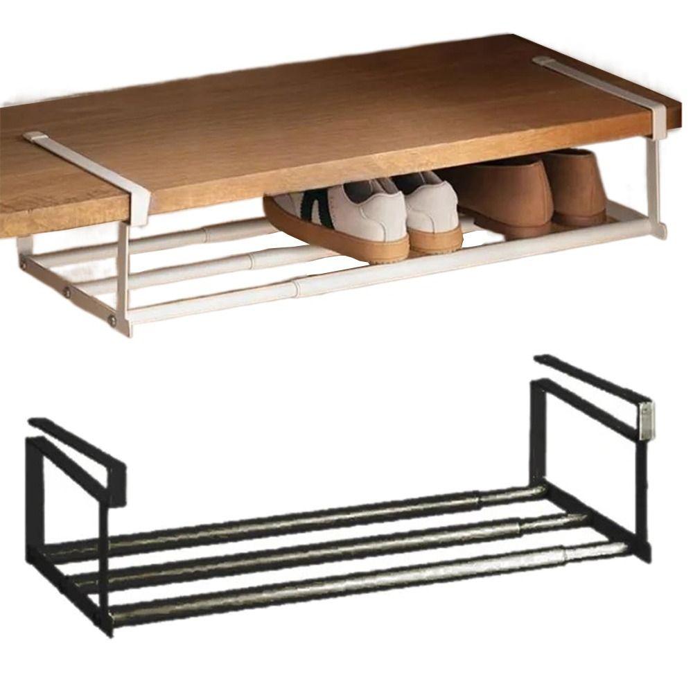 Под подвесным выдвижным шкафом для обуви Компактная подвесная корзина Простая стойка для хранения обуви Комната