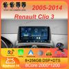 Android14 Carplay для Renault Clio 3 Clio3 2005 2006 2007 2008 2009 - 2014 Мультимедийный автомобильный радиоплеер Видео WIFI+4G DSP стерео