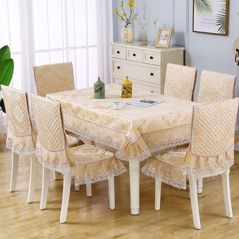 Luxury High-quality Modem Table Chair Cover Seat Cover Protective Cover Seat Skirt Stool Cover Home Decoration Dustproof Cloth Mat