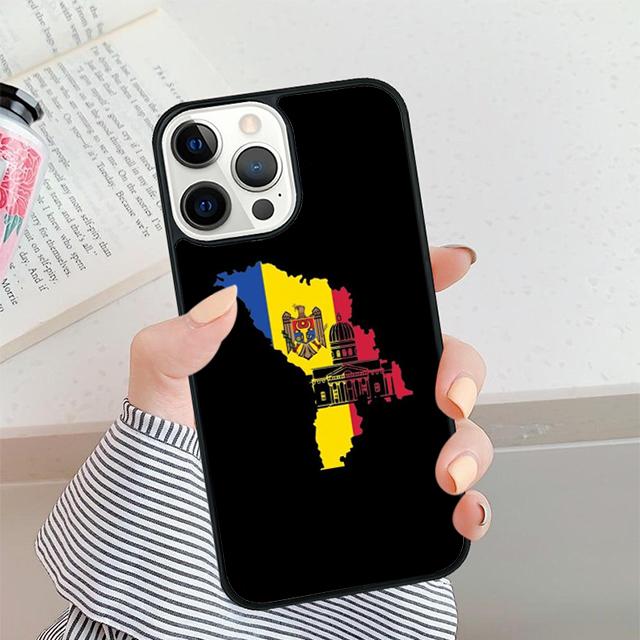 Флаг Молдовы Паспорт Молдован Флаг Карта Чехол для Телефона Для iPhone 17 Air 16 15 14 plus 11 12 13 Pro max Защитный Чехол coque