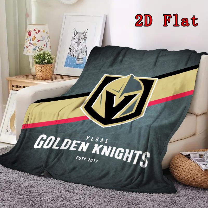 Vegas Golden Knights 2D Flat Pattern Flannel Blanket High quality All Seasons Warmth and Comfort Perfect for Christmas Gifts.DMT0925371