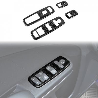 4* Накладка на панель переключателя стеклоподъемника для Dodge Ram 1500 2010-17, углеволокно