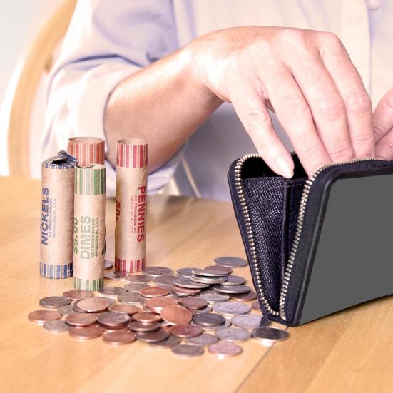 10 шт. предварительно сформированные обертки для монет, рулоны с цветовой кодировкой, четверти пенни для банков, розничных магазинов, обмен монет