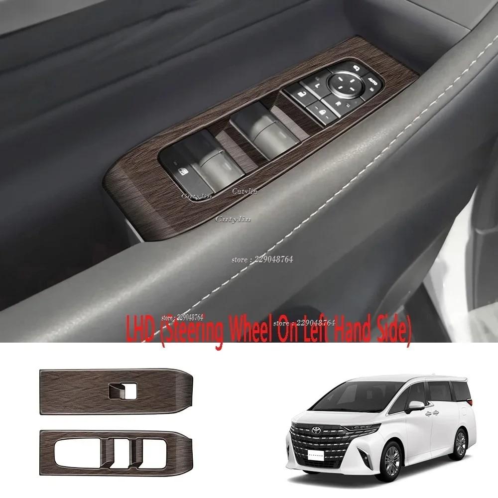 For Toyota Alphard Vellfire 40 Series 2024 ABS Wood Door Handle Window Switch Gear Shift Panel Cover Interior Accessories