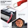 2 шт. Кабель аккумулятора 2 AWG 60 см Медный кабель для инвертора питания с наконечниками 3/8'' Прочный инверторный кабель для автомобиля, морского транспорта, солнечной энергии, дома на колесах