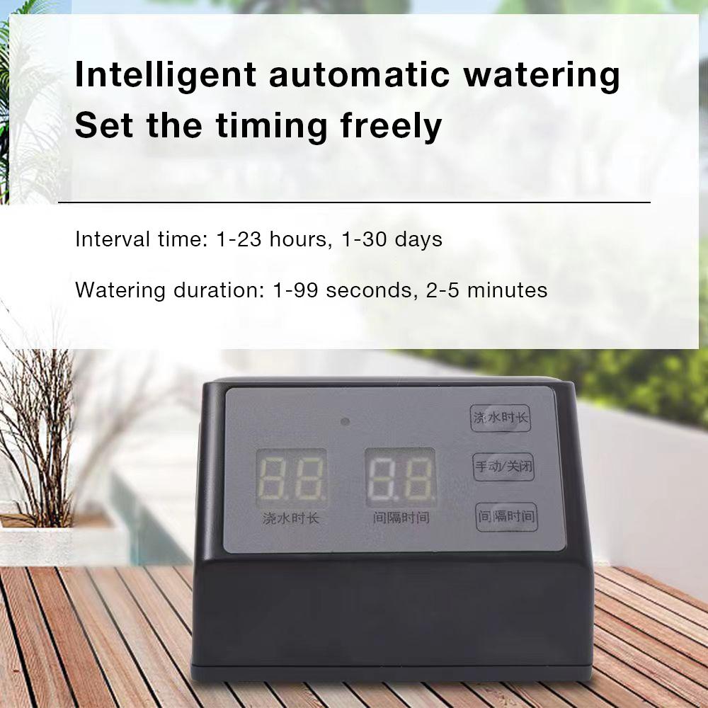 Solar Irrigation Timer Outdoor Garden Plant Watering Timer Device Automatic Drip Irrigation System 2000 mAh Rechargeable