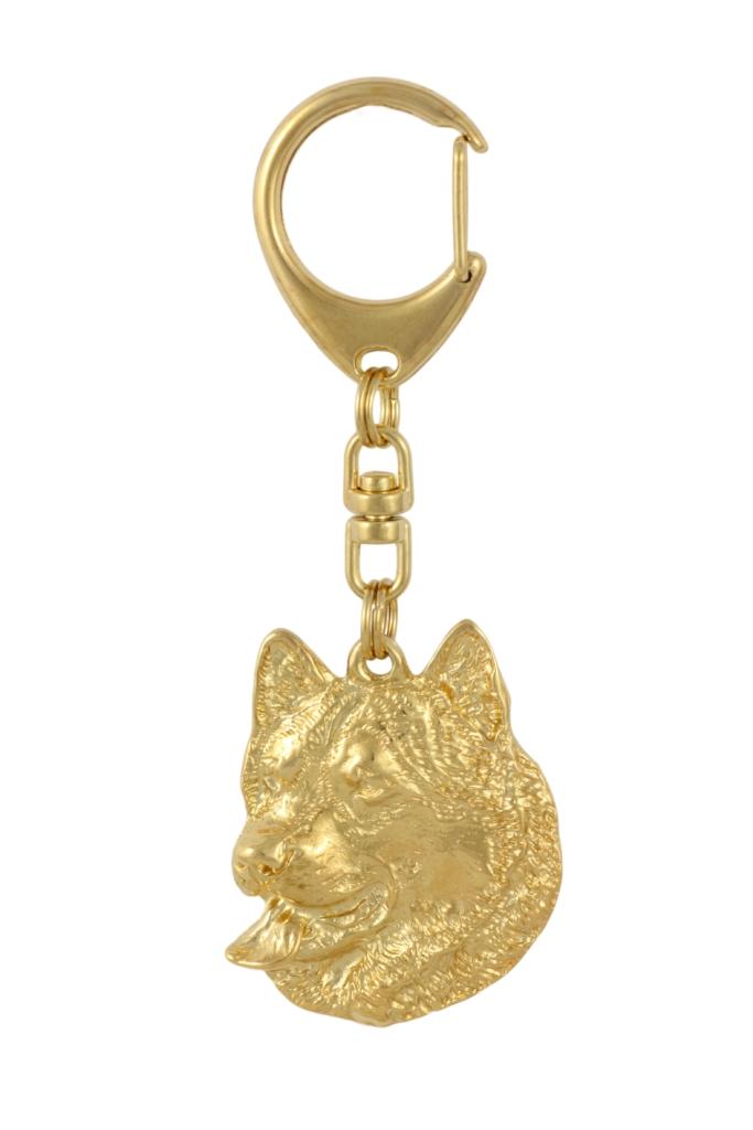 Alaskan Malamute - Pozłocony Brelok Do Kluczy Z Psem W Pudełku Prezentowym, Ozdoba Torebki, Luksusowy Dodatek Marki Art-Dog