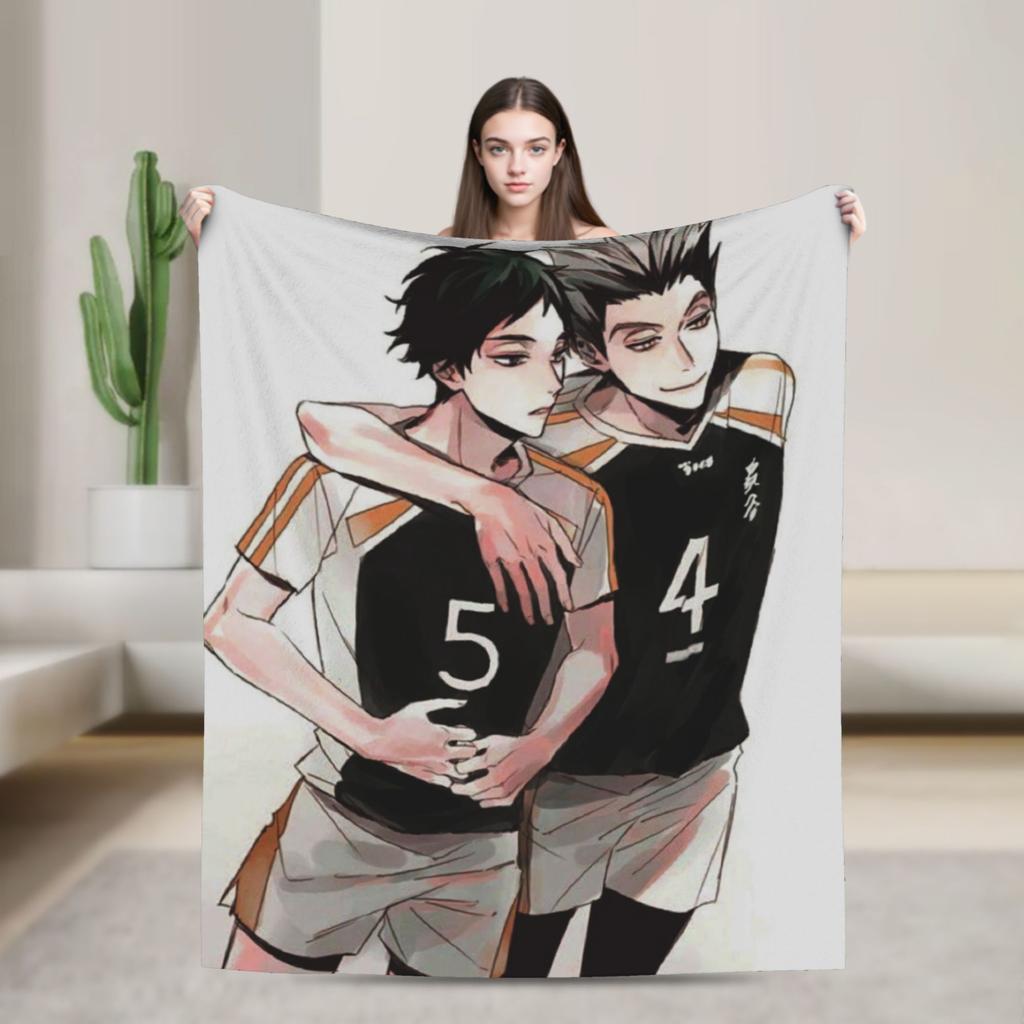 Haikyuu Bokuaka Одеяла Флис Украшение Карасуно Волейбол Кагеяма Супермягкое Плед для Дома Улицы Постельные Принадлежности Пледы