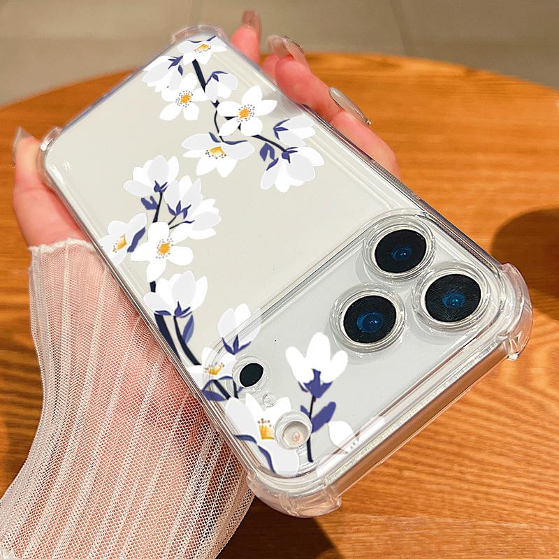 Delicate Garden Print Design For iPhone 17 Air 16 15 14 Pro Max 13 12 11 ShockProof TPU Soft Case Cover