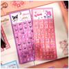 3D Стикеры Sanrio Hello Kitty Квадратные Аниме Телефон Ноутбук Багаж Декор Креативный DIY Наклейка со Стразами Детские Игрушки Мультяшный Подарок